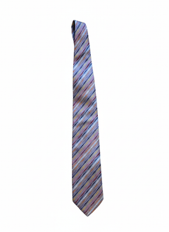 Missoni Italy Silk Necktie Multi-Color Dotted Stripe Pattern - Image 1