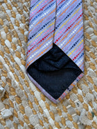 Missoni Italy Silk Necktie Multi-Color Dotted Stripe Pattern - Image 3
