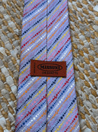 Missoni Italy Silk Necktie Multi-Color Dotted Stripe Pattern - Image 4