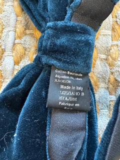 BOSS Men's Dark Teal Velvet Adjustable Bow Tie - Image 3