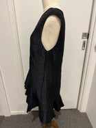 Alex Perry Black Textured Ruffle Hem Mini Dress - Image 7