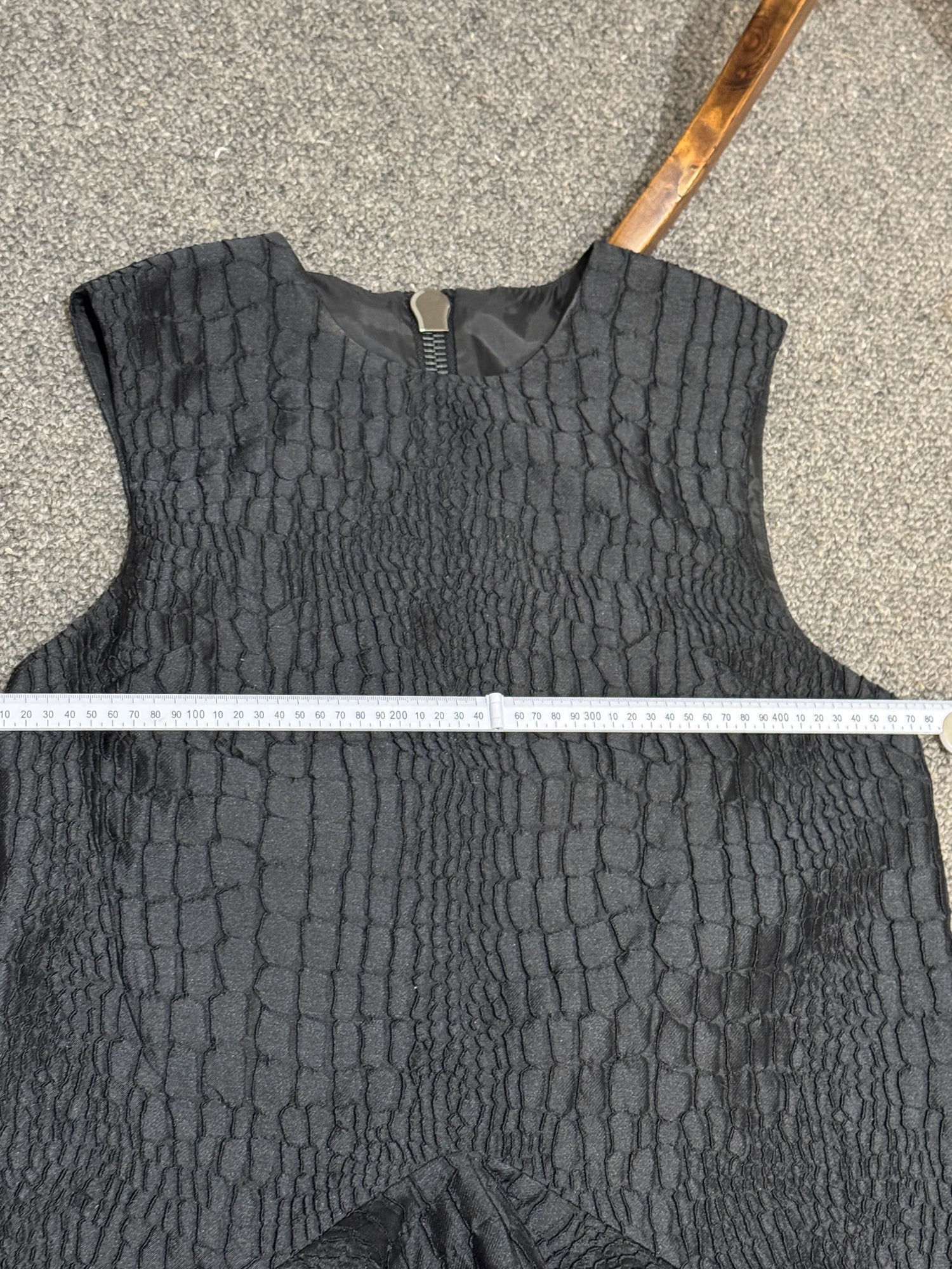 Alex Perry Black Textured Ruffle Hem Mini Dress - Image 11