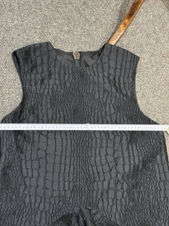 Alex Perry Black Textured Ruffle Hem Mini Dress - Image 11
