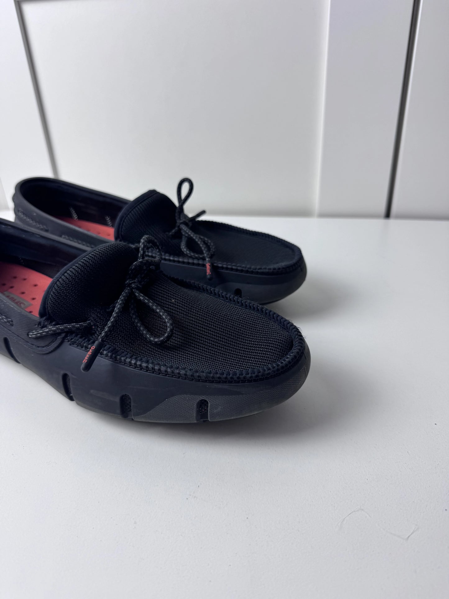 SWIMS Men's Loafers Black with Orange Lining Size US 10 - Image 5