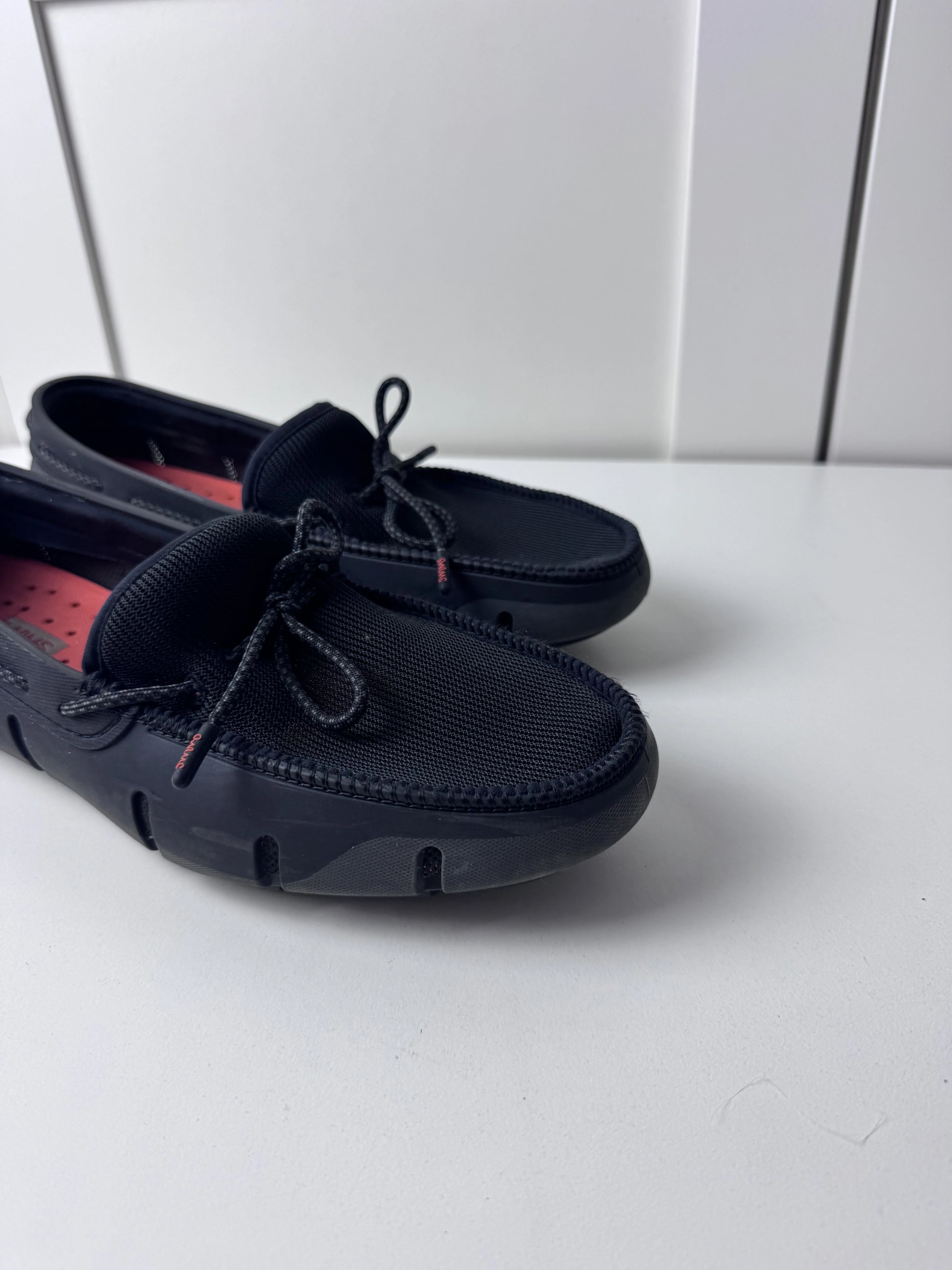 SWIMS Men's Loafers Black with Orange Lining Size US 10 - Image 5