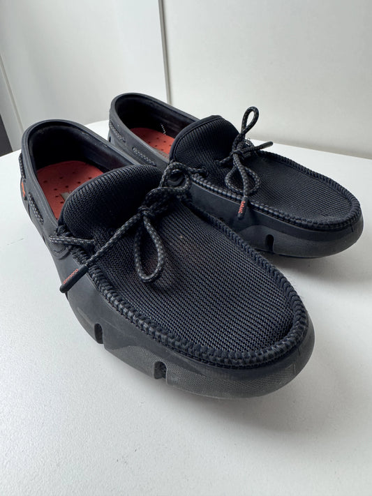 SWIMS Men's Loafers Black with Orange Lining Size US 10 - Image 1