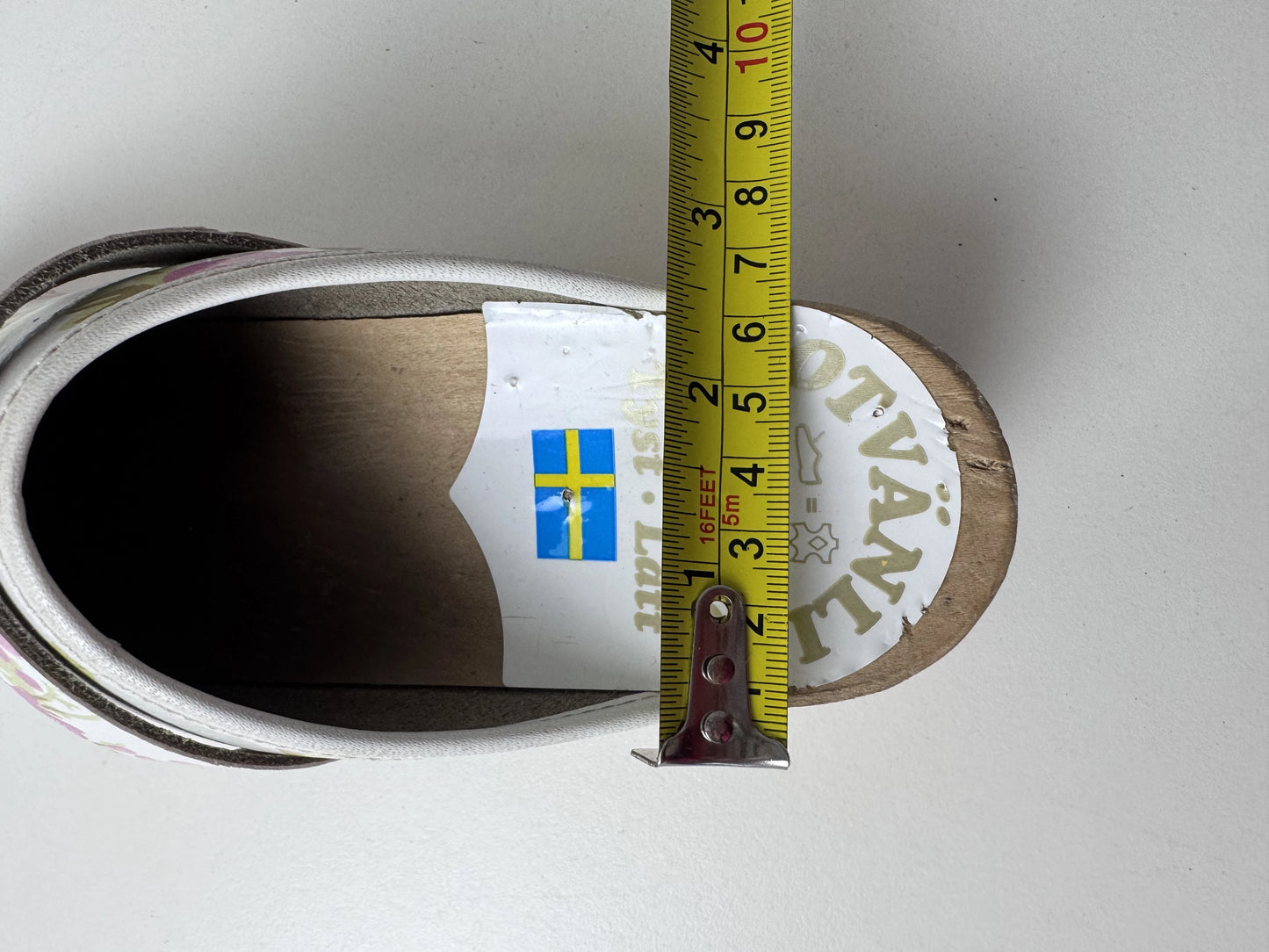 Fotvänlig Mjuksko Floral Wooden Clogs Swedish Comfort Shoes - Image 12