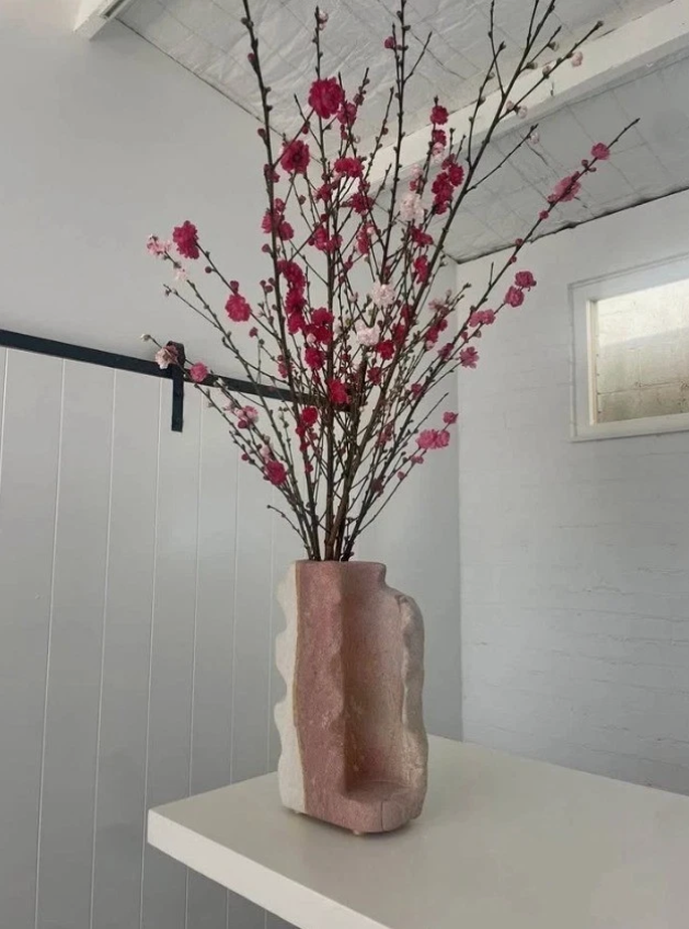 Handcrafted Hawkesbury Sandstone Vase Sculpture Rare Natural Stone Art Piece