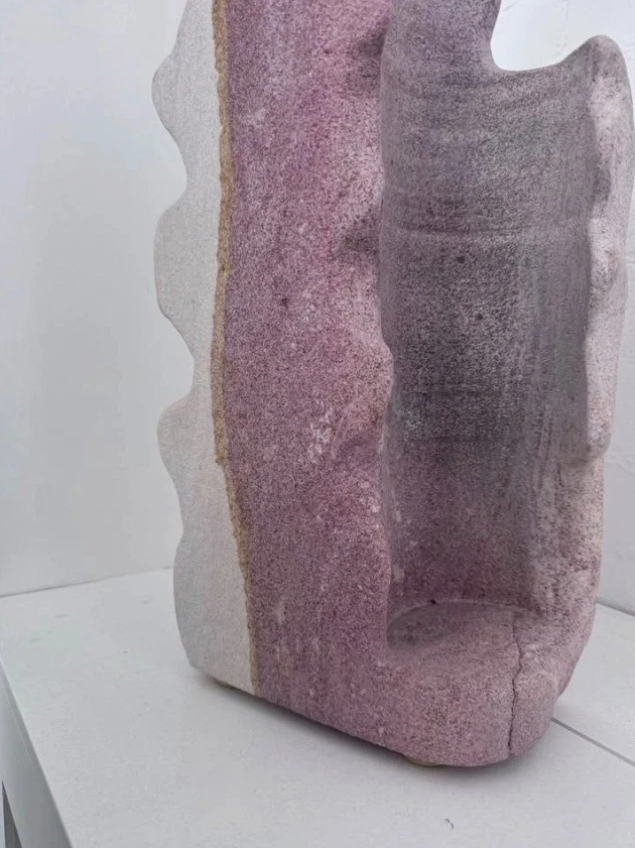 Handcrafted Hawkesbury Sandstone Vase Sculpture Rare Natural Stone Art Piece