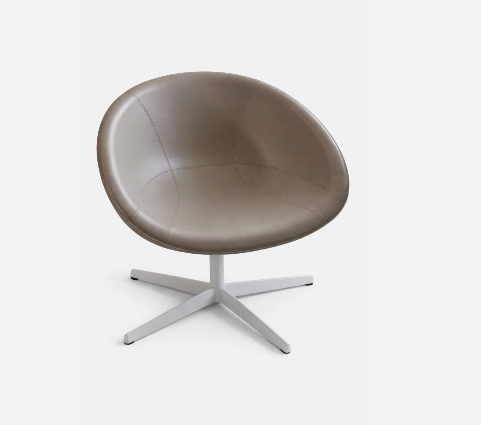 Pedrali Gliss 361 Egg Style Lounge Chair Real Leather Modern Designer Accent