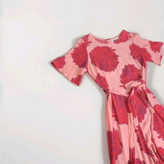 Mister Zimi Pink Floral Wide Leg Jumpsuit Belted Viscose Womens Size 8 AU - Image 3