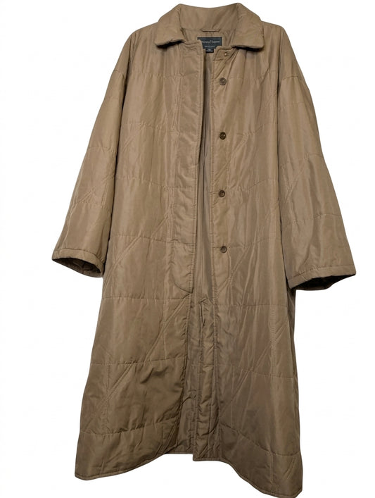 Ginger & Smart Quilted Long Coat - Tan Women's Size 8 - Image 1