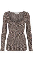 Lover The Label Ribbed Long Sleeve Cardigan - Multi-Colour Size 6 - Image 1