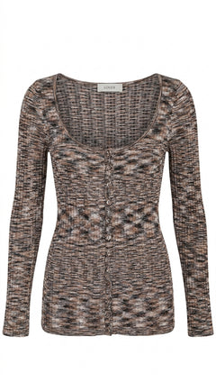 Lover The Label Ribbed Long Sleeve Cardigan - Multi-Colour Size 6 - Image 1