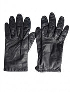 Classic Black Leather Winter Gloves - Soft Lined - Image 1
