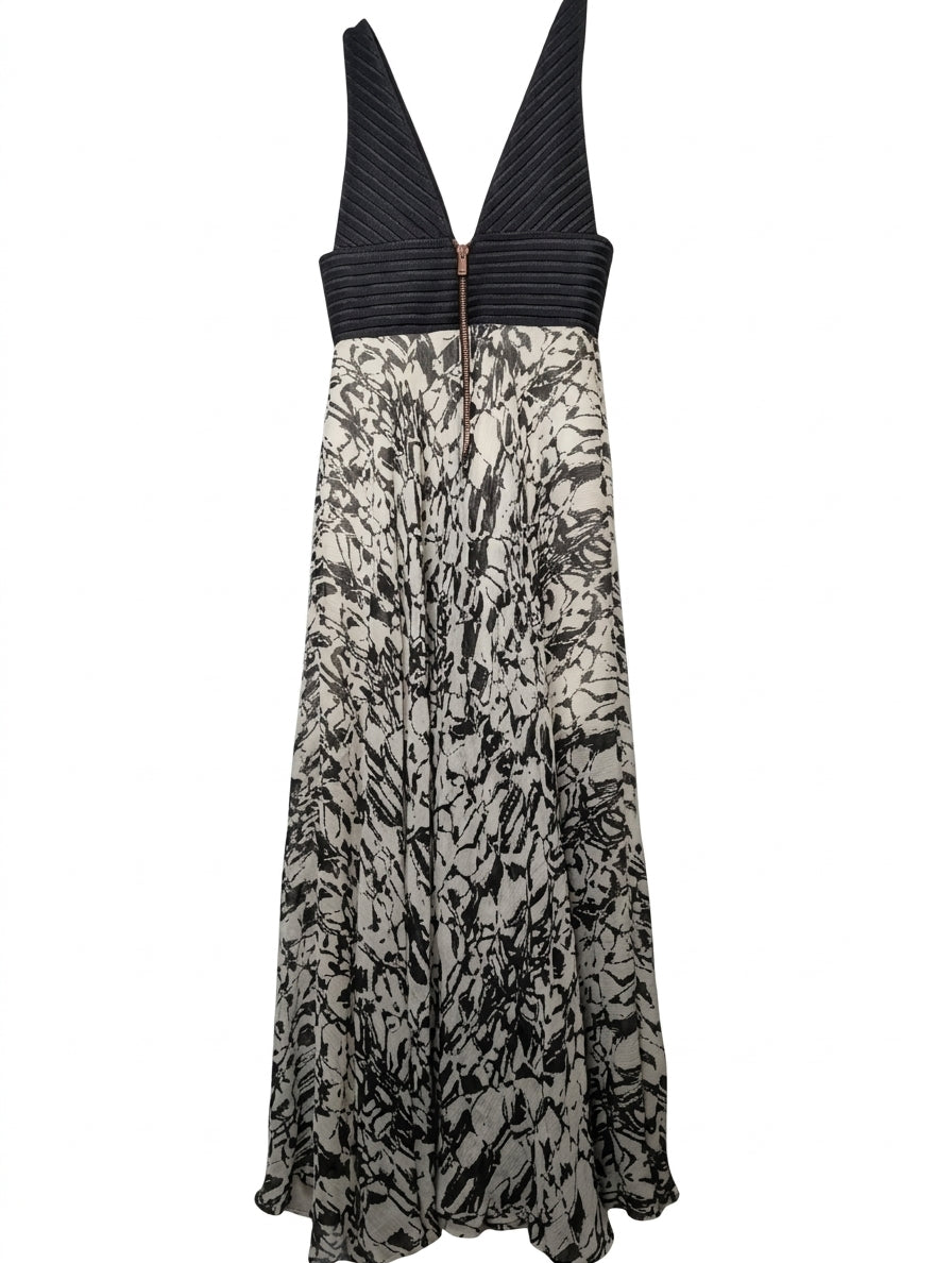 Ginger & Smart Maxi Dress - Black & White Printed Sample Piece - Image 1