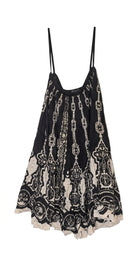 Anitsa Paris Vintage Tribal Print Maxi Skirt - Black & White Boho - Image 1