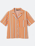 Uniqlo x Marimekko Women's Striped Open Collar Short Sleeve Shirt - Size M - Image 1