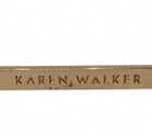 Karen Walker Sunglasses - Navy Round Frame With Gold Tone Accents - Image 2