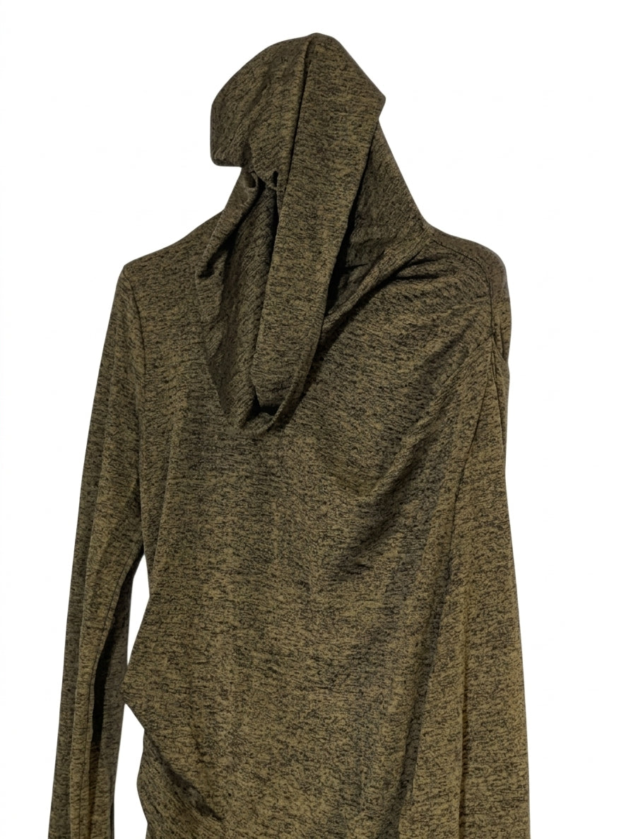 T by Alexander Wang Lightweight Heathered Olive Green Hoodie - Size Medium - Image 1