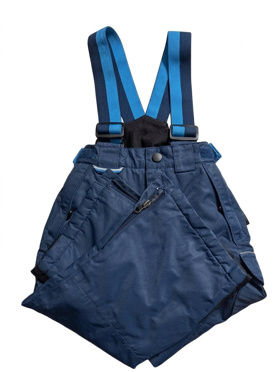 Crane SnowExtreme Kids Insulated Ski Bib Overalls - Navy Blue Size 2 - Image 1