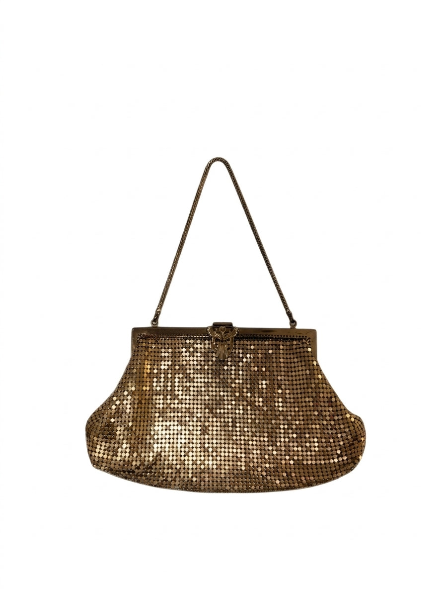 Vintage Oroton Gold Tone Mesh Evening Handbag - Made In West Germany - Image 1