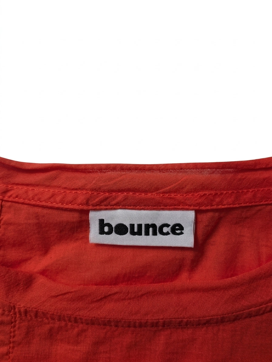 Bounce Clothing Colour Block T-Shirt - Red & Brown Cotton Voile Size M - Image 3