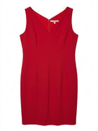 Anthea Crawford Red Sleeveless Sheath Dress - Size 18 - Image 1
