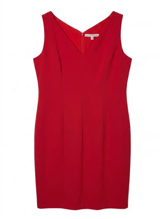 Anthea Crawford Red Sleeveless Sheath Dress - Size 18 - Image 1