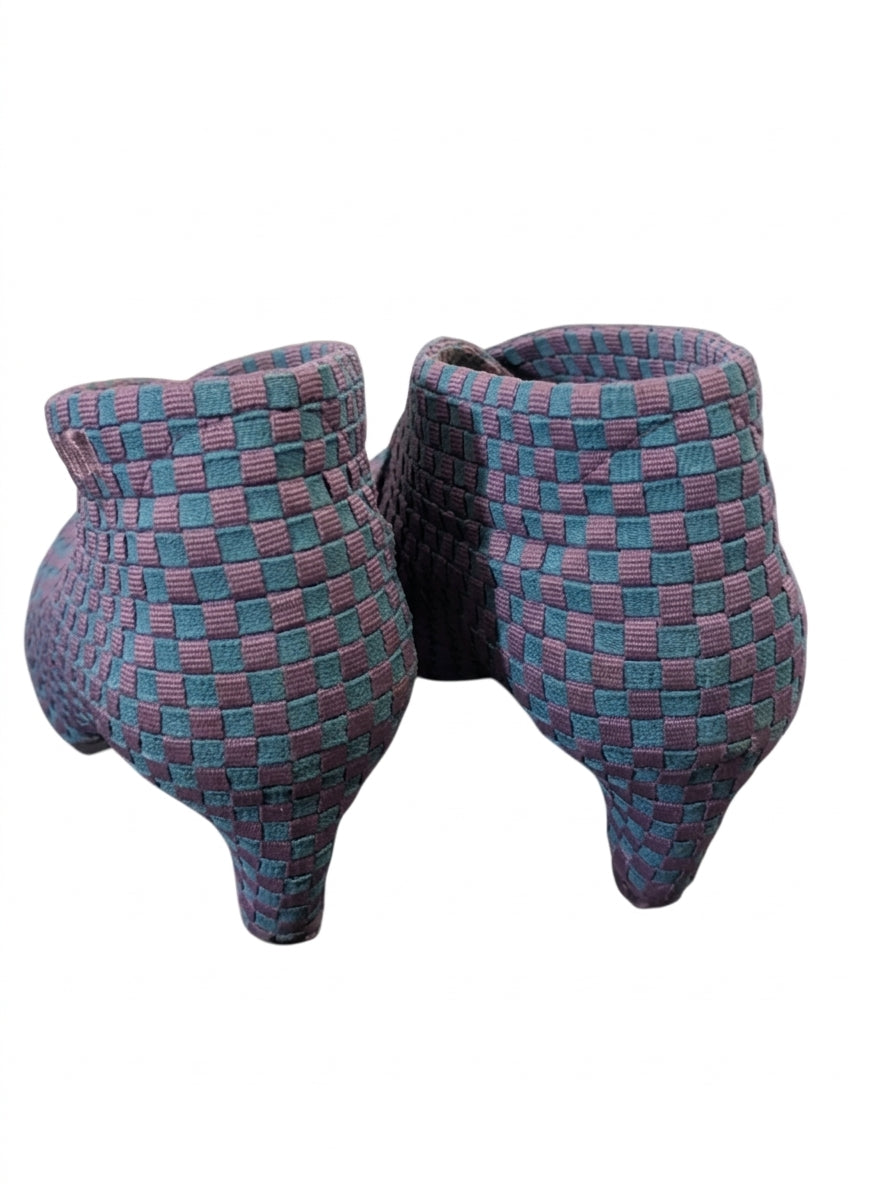 United Nude Woven Ankle Boots - Purple & Teal Kitten Heel EU 39 - Image 2