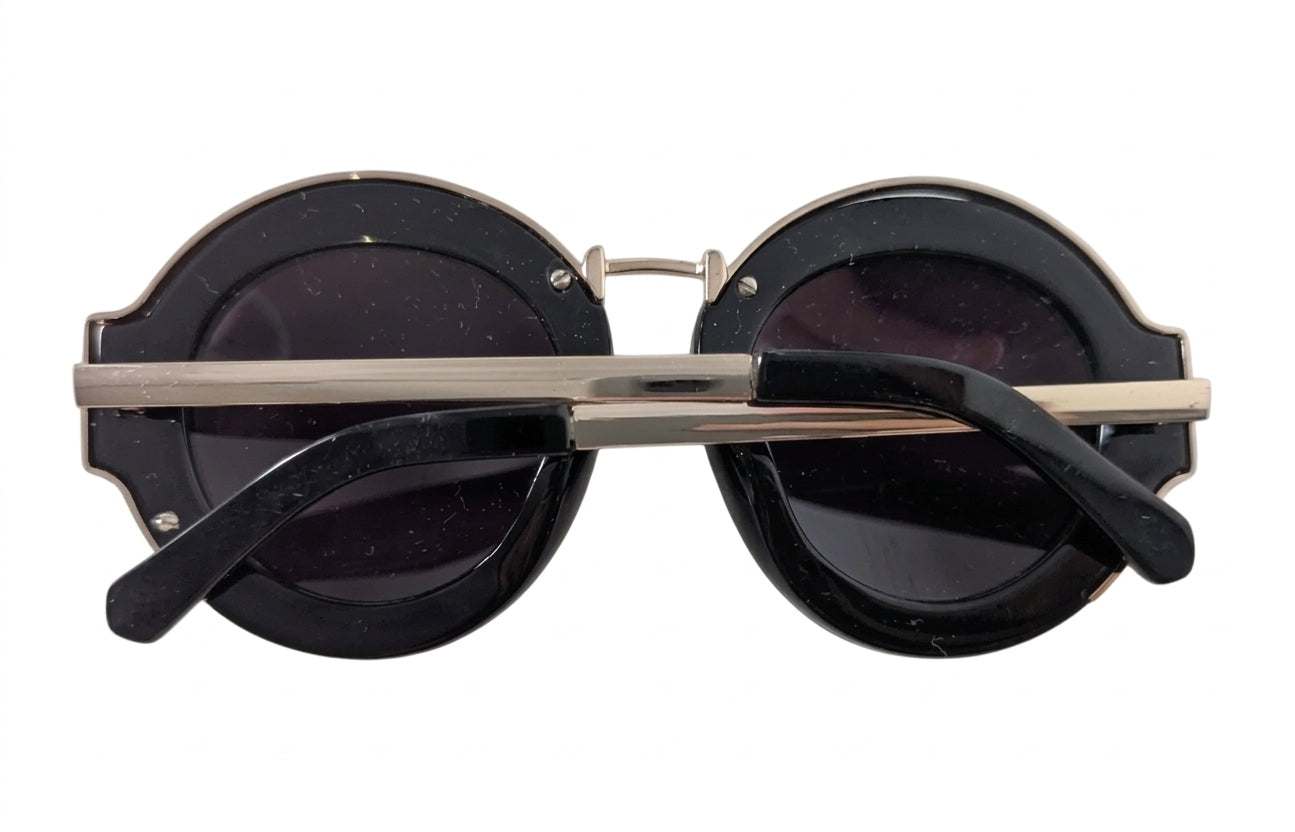 Karen Walker Maze 1502 Sunglasses - Black and Gold - Image 2