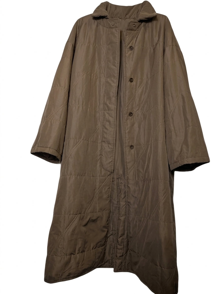 Ginger & Smart Quilted Long Coat - Brown Women's Size S - Image 1