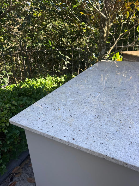 Outdoor Kitchen Island Granite Top Storage Cabinet on Castors 164cm