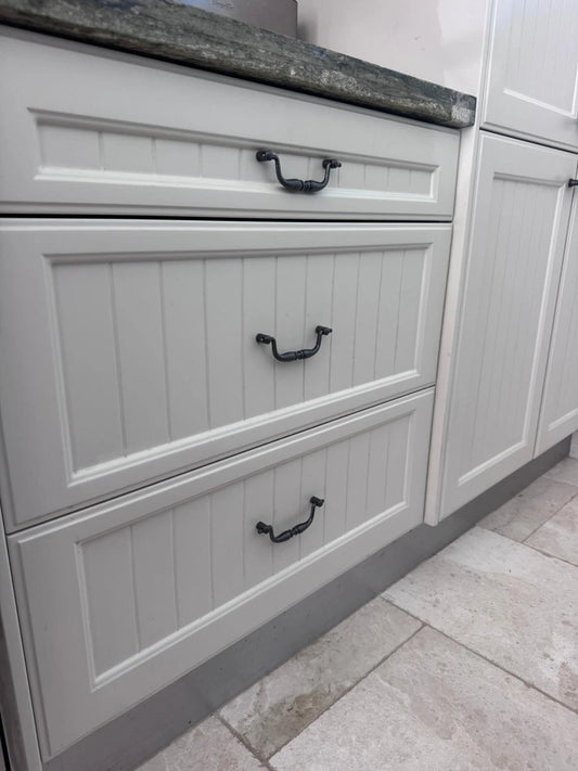 Pewter Cabinet Drawer Pull Handles Rustic Vintage Style, Set of 15