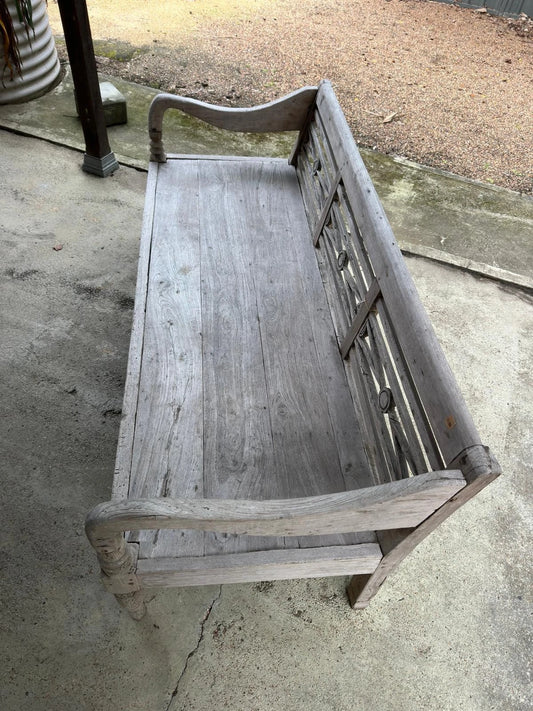Vintage Teak Bench Seat Daybed Rustic Outdoor Garden Bench 188cm