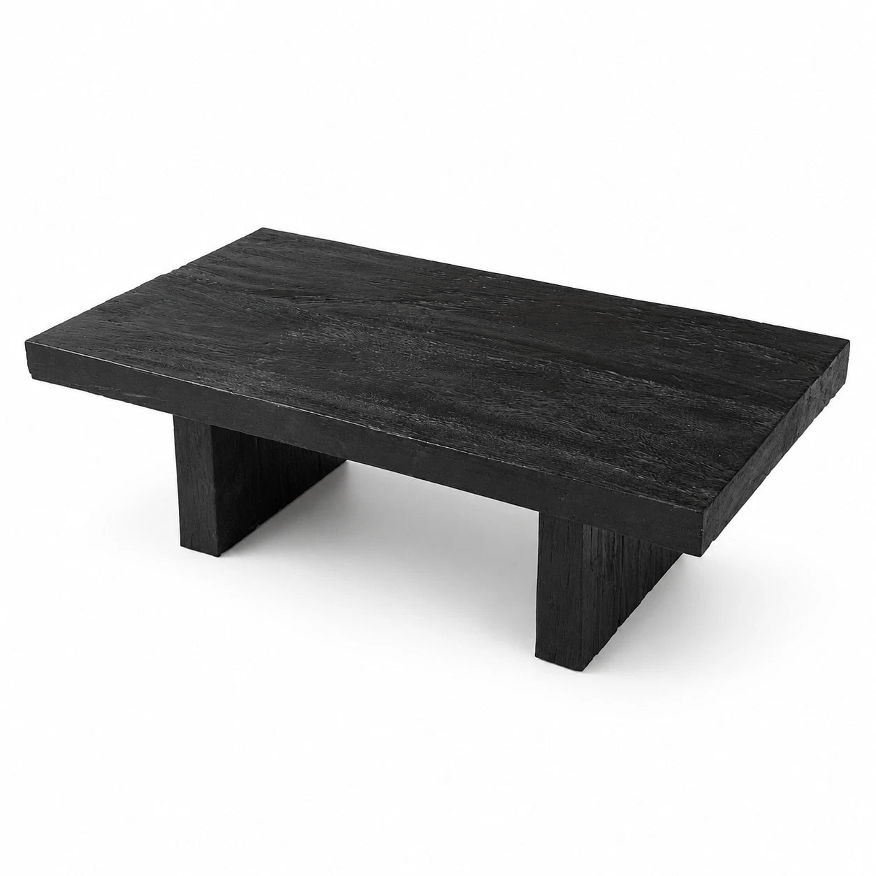 Wabi Sabi Black Coffee Table Rustic Timber Low Table Organic Modern